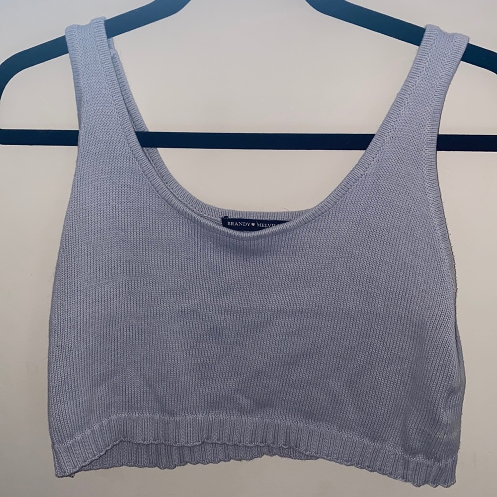 Brandy Melville Light Blue Cropped Tank